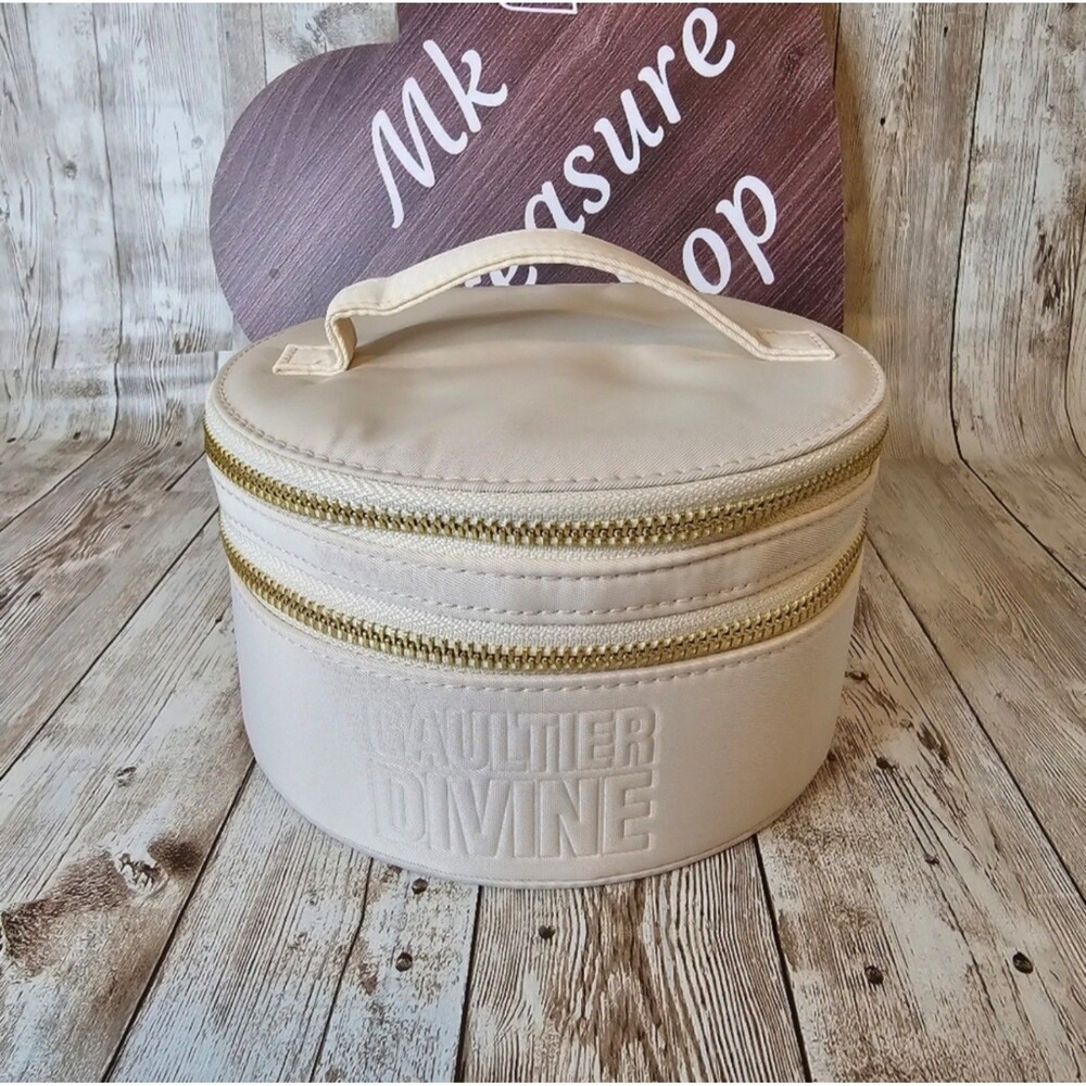 Women's Jean Paul Gaultier Divine Makeup Bag Small beige NWOT
